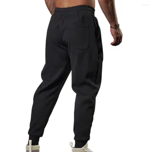 Men's Pants Drawstring Waist Sweatpants Patchwork Casual With Elastic Ankle-banded Design Soft Warm For Spring