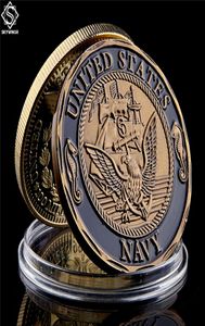 Regalo con moneta commemorativa per sfida placcata in rame da marinaio Shellback della US Navy Craft9816516