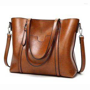 Bolsas de ombro Mulheres Bolsas Tote para Grande PU Couro Top Handle Satchel Messenger Bag Bolsa Marrom