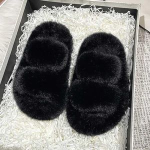 Slippers Slippers Girls Slider Fur Open Four Color Outdoor Winter Fashion All Ma Childrens Soe H2403260ydt