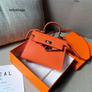 Designer-Tasche, handgefertigt, 5a, zweite Generation, Mini-Messenger, neue Mode, vielseitiges Leder, Handheld, hohe Sinnlichkeit, Braut, weiblich, mit Logo