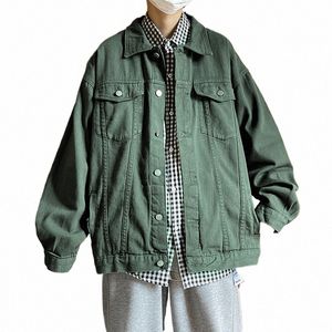 2023 Autumn Dżines Kurtka Men Big Pocket Pleats Oversize Over-Down Obroź