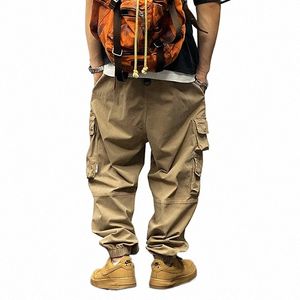 Americano Hip Hop Cargo Pants Uomo Abbigliamento giapponese Streetwear Oversize Jogging Coreano Trend Joggers Harajuku Casual Pantaloni m1ZT #