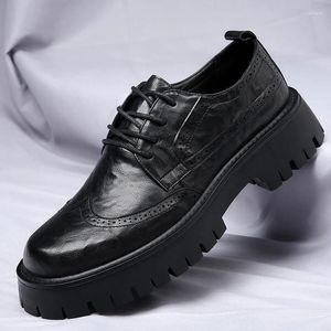 Scarpe casual con plateau Scarpe brogue di lusso da uomo in pelle Utensili per il tempo libero di alta qualità Comodi interni alla moda fatti a mano