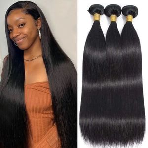 30 32-дюймовые пучки прямых плетенных человеческих волос, бразильские человеческие волосы Remy, 100% натуральные оригинальные пучки необработанных волос