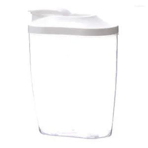 Storage Bottles Plastic Sealed Cereal Dispenser Box Fresh Kitchen Transparent Food Canister Grain Rice Container Nice Organizer CNI