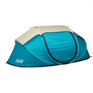 Zelte und Unterstände – Campingzelt mit sofortigem Aufbau, Aufbau für 2/4 Personen in 10 Sekunden, vormontierte Stangen, verstellbares Überzelt