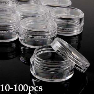 Storage Bottles Jars 10-100pcs 3g Empty Plastic Cosmetic Makeup Jar Pots Transparent Sample Bottles Eyeshadow Face Cream Lip Balm Container 240327