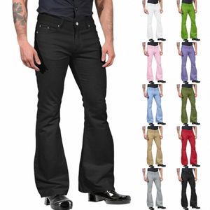 FLARE PANTS FI Pant för män 2024 Last Casual Denim Lady Skinny Thicken Pants Man Retro Pencil Byxor Pantales L94M#