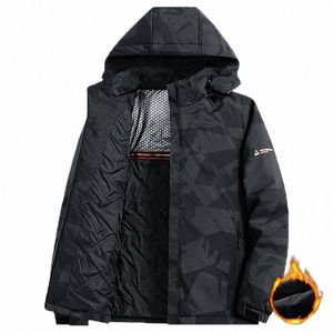 2023 neue Männer Herbst Winter Outdoor Sports Casual Halten Warme Jacke Mäntel Männer Abnehmbare Kapuze Gedruckt Camoue Jacke Männer p1rI #