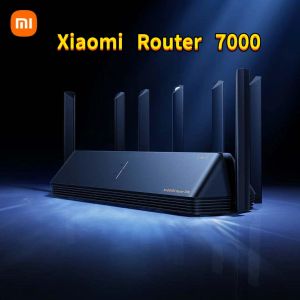 Routers Xiaomi WiFi Router 7000 Signal Booster Repeater Förlänga Gigabit -förstärkaren 160MHz 1 GB Memory Triband Mesh WiFi Router Smart Home