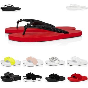 Slippers Man Women Classic Spike Flat Spikes Slide Sandals Thick Rubber Sole Slipper Studs Slides Platform Mules Summer Casual Fashion shoes 35-46