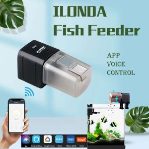 Feeders Ilonda Automat WiFi Fishing Feeder Aquarium Smart Turtle Shrimp Plant Tank KOI Food Dispenser Products Accessory Control Tools