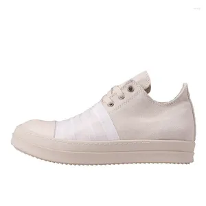 Casual skor rmk owews l canvas män kvinnor lyx tränare vuxna snörning sneakers loafers vår höstlägenheter beige