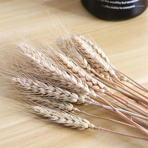 Decorative Flowers 100 PCS Wheat Stalks Dried Bouquet Grass For Home Decoration Wedding Store Boho Decor