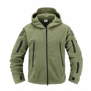 Tactical Fleece Jacket Militär Uniform Soft Shell Casual Hooded Jacket Men Thermal Army Clothing B7wy#