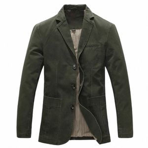 2023 autumn Men 100% Cott Casual Blazer Men's fi Military Jacket Blazers Mens Suit Coat Male Blazer Masculino Jackets u4tv#