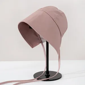 Berets Nische Licht Luxus Seide Sonnenschirm Loli Hut für Frauen Frühling Sommer Anti-uv-Sonnenschutz Becken Eimer