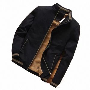 Bomber Jacket Men Jacket Coat Uomo inverno New Hot Outwear m Slim Giacca militare Mens Fleece Cargo Fi Giacca a vento casual H6yt #