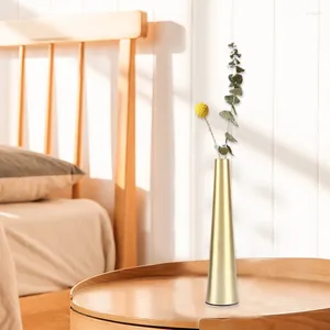 Vaser nordisk metallvas guld/svart liten blommor arrangemang behållare