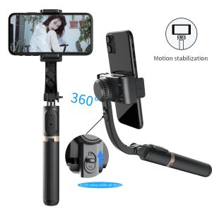 Gimbals handheld cardan smartphone bluetooth selfie vara suporte do telefone handheld estabilizador tripé dobrável cardan para iphone xiaomi gimble