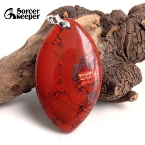 Collane con pendente Vera pietra naturale del sangue Collana di pietre preziose Lucido Goccia Agate Fetta Perline di cristallo di moda per la creazione di gioielli BE649