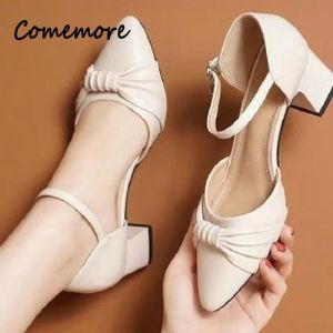 Boots Ladies 574 Summer Comemore Pumps Shoes for Dress Women Women Elegant Medium Cyel Sandals High Heels Woman 2024 Female Sandal S 35364 S Comtable 5