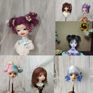 Doll Wig For 18 16 14 13 112 BJD Hair Colorful Princess OB11 Fake Can Customized 240313