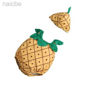 One-Pieces Cute Fruit Animal Shape Baby One-piece Swimsuit+Swimming Cap For Girls Boys Summer Infant Toddler Water Sport Clothing 240327