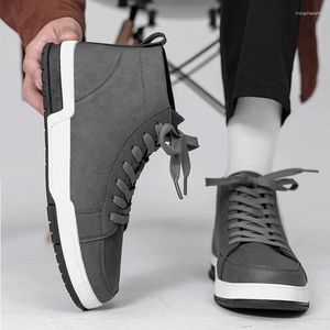 Casual Shoes 2024 Spring Good Quality Men's Fashion Leather Lightweight Wear-Resistent Man Sneakers Outdoor Non-Slip 7