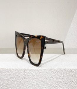 Cat Eye Solglasögon för kvinnor 846 Havana Brown Shaded Ladies Fashion Shades Sun Glasses UV Lens med Box2198555