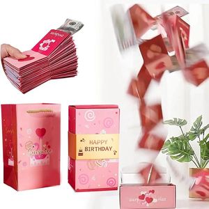 Geschenkpapier, Weihnachtsbox, DIY, Faltpapier, Geld zum Geburtstag, Überraschung, Bounce, Explosionen, roter Umschlag, Überraschungen