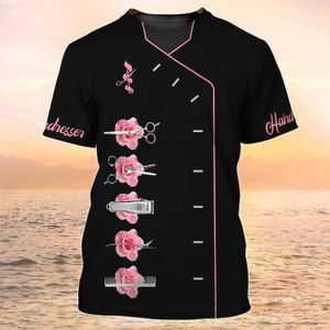 Fashion Work Clothes Customized T-shirts for Men and Women 3D Printing Short Sleeved Chefs Fun Customization Vintage Tops 240313