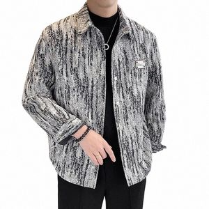 pfhq Tie Dyed Handsome Men's Jackets Tide Delicacy Cool Avant-garde Original Creativity Turn-down Collar Spring Coat New 21Z3963 H7Lq#