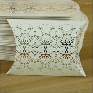 Gift Wrap European Style Pillow Package Candy Box Bronzing Wedding Favors Party Event & Supplies White Color