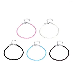 Braccialetti con ciondoli 50 pezzi 3MM Braccialetti per realizzare cordoncini Cordoncini intrecciati multicolori Corde con ciondoli con chiusura ad artiglio di aragosta per