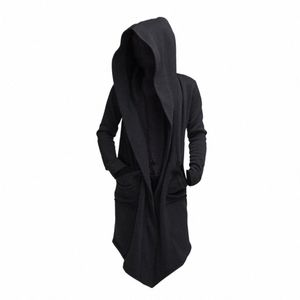 Fritid Cool Hooded Men Trench Coat Extra LG Jacket Overize For Autumn 089g#