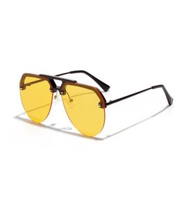 Smart Casual 2019 Nya designer solglasögon för män och kvinnor halva ram mode unisex solglasögon vintage semi rimless eyewear6232431