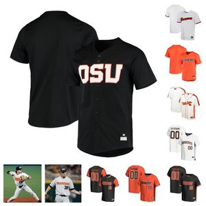 OREGON STATE BEAVERS 37 Travis Bazzana 44 Garret Forrester 12 Micah McDowell 7 Maglia da baseball Mikey Kane 9 Mason Guerra 17 Brady Kasper 15 Kyle Dernedde 1 Gavin Turley