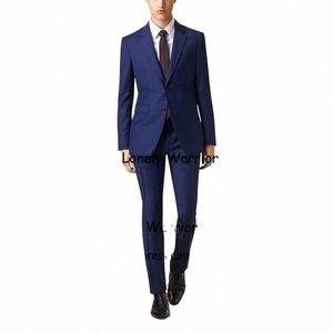 lacivert çentikli yaka erkek takım elbise ince fit bussin blazer hombre düğün damat smokin günlük 2 adet ceket pantolon kostüm homme d8l4#