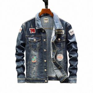 Heiße 2023 Herren-Plus-Size-Jacke Denim Fi Jackets Herren Jeans Cott Outwear Coat LG Ärmel Männliche Kleidung Tops Größe S-5xl 095r#