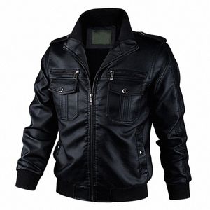 Fi Qualität Motorrad Lederjacke Männer Herbst Winter Faux Lederjacke Männer Windschutz PU Ledermantel Mann Oberbekleidung 3XL O7ea #