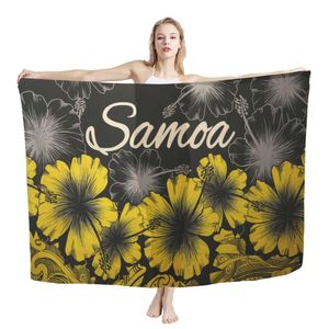 Polinezya kabile tarzı sıcak satış yüksek kaliteli bayanlar plaj peçe şal kadın baskı eşarp krallığı Samoa Polyester Sarongs