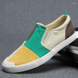 Casual Shoes Summer Fashion Mens Canvas Low-Top Round Toe High Quality Sneakers Spring and Autumn Rubber Male Flat Loafers