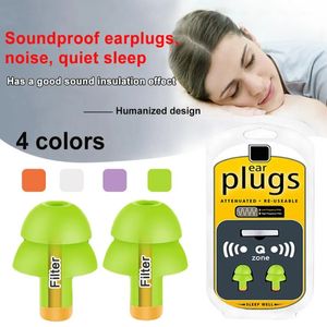 2024 1 Pairs Anti-noise Earplug Sound Insulation Protection Earplugs Foam Ear Plug Sleeping Travel Soft Noise Reduction Ear Protector Sure,