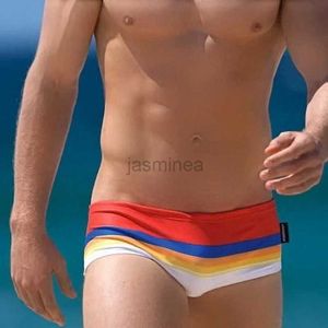남자 수영복 7 색 남성 섹시한 바느질 수영복 남자 수영 트렁크 해변 반바지 서핑 남자 삼각형 수영 브리핑 S-XL 24327