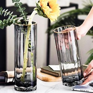 Vases Flowers Glass Vase Nordic Style Home Decor Plant Pots Vintage Decoration Woonkamer Decoratie Luxury HP-002