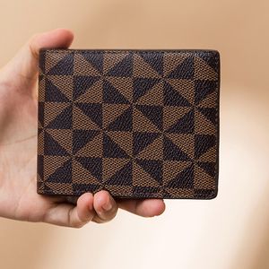 Men's short printed two-fold wallet Simple multi-card wallet coin wallet