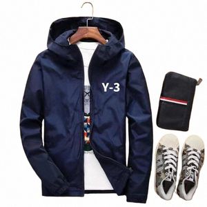 2024 New Sunscreen Waterproof Beach Casual Jackets Y3 Men's Summer Hooded Jacket Windbreaker Packable Skin Coat a8Ow#