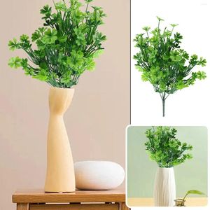 Decorative Flowers Valentine's Simulation Plastic Four Leaf Bouquets Wall Decoration Pot Flower Arrangement Put Artificial Roses